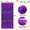 2-Pack Purple Metallic Foil Fringe Curtains 3.3x8.3ft Party Backdrop Decorations